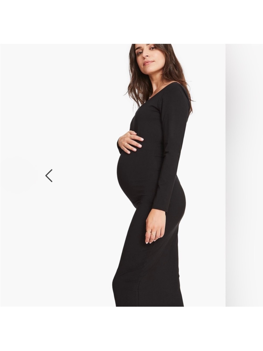 Hatch Maternity Long Sleeve Bodycon Midi Dress